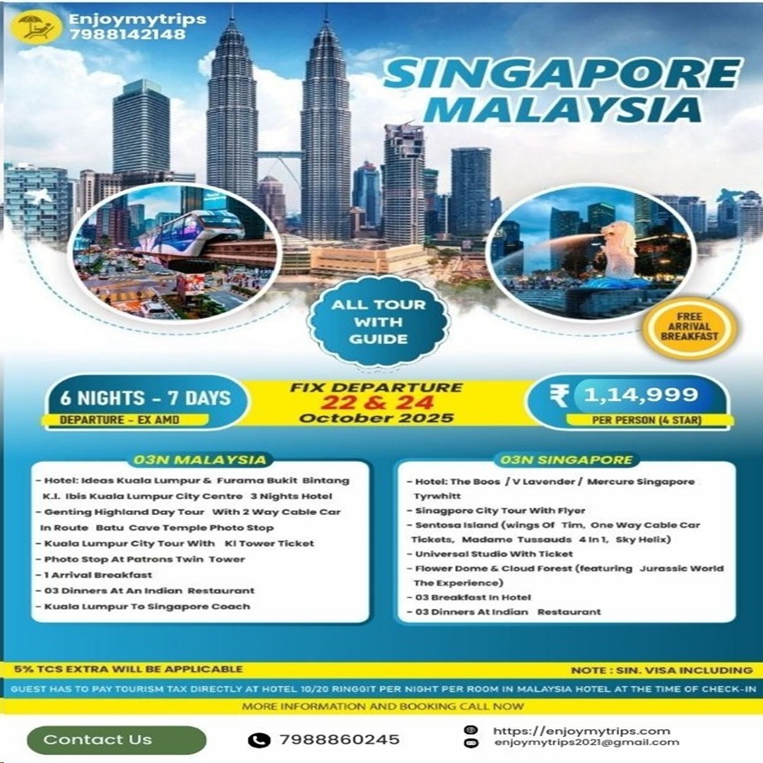 singapore malaysia 6 nights 7 days